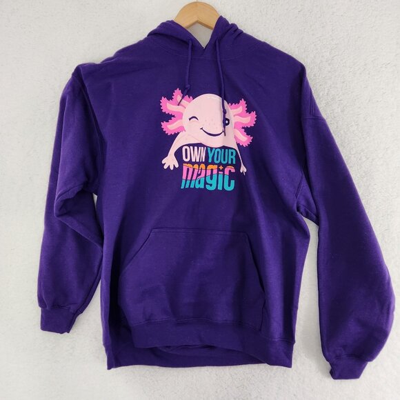 Girl Scout Hoodie Sweatshirt Cookie Incentive Axolotl Own Your Magic Adult Large - Picture 2 of 5